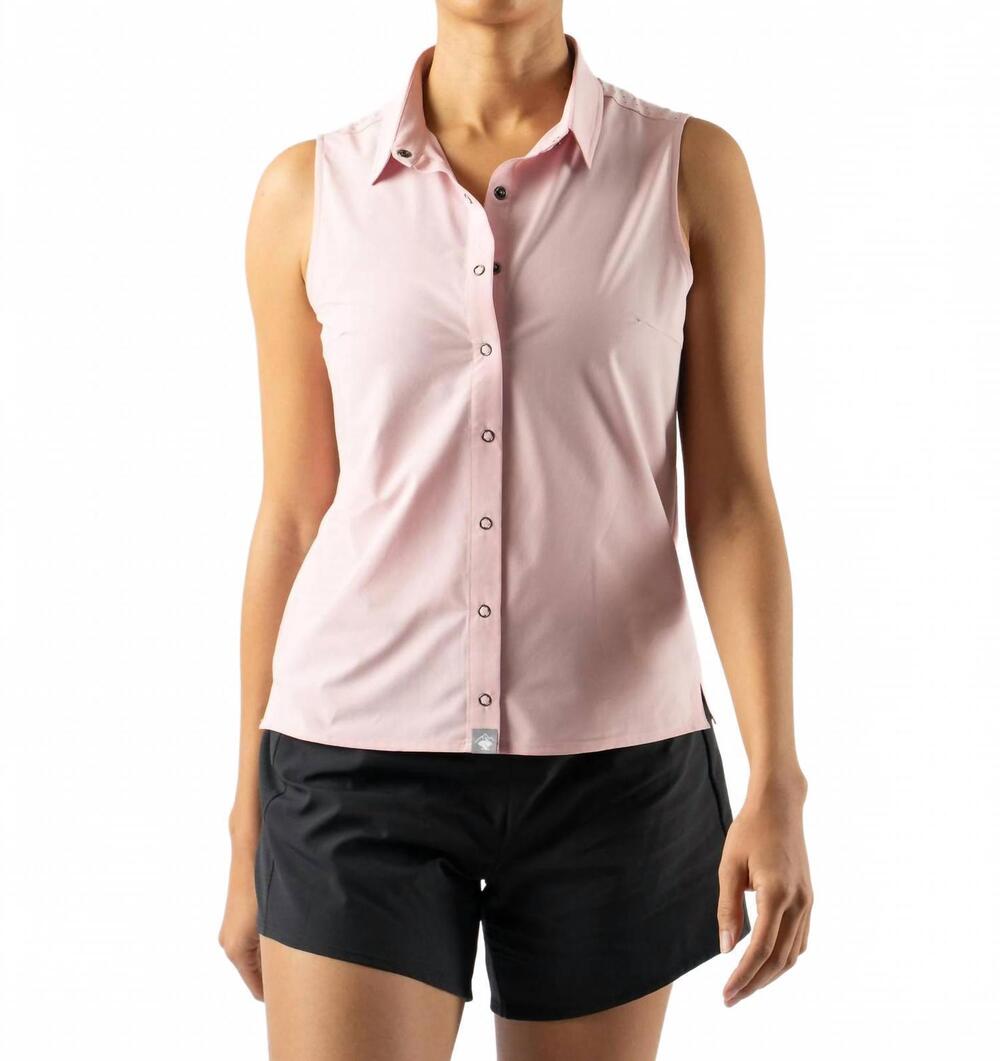NEW RABBIT high country sleeveless performance top in pink nectar